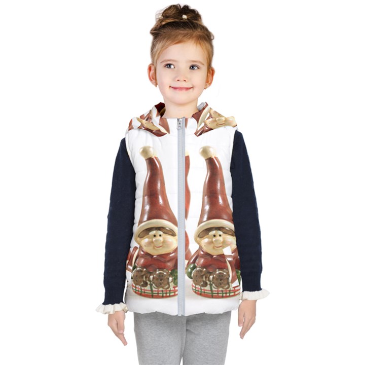 Christmas Figures 7 Kids  Hooded Puffer Vest