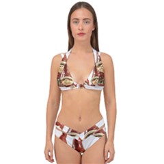 Christmas Figures 7 Double Strap Halter Bikini Set