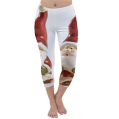 Christmas Figures 8 Capri Winter Leggings  by artworkshop