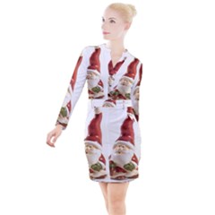 Christmas Figures 8 Button Long Sleeve Dress by artworkshop