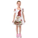 Christmas Figures 8 Kids  Short Sleeve Velvet Dress View1