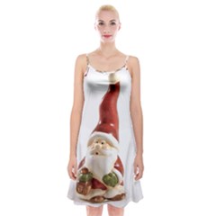 Christmas Figures 8 Spaghetti Strap Velvet Dress by artworkshop