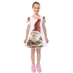 Christmas Figures 8 Kids  Short Sleeve Velvet Dress by artworkshop