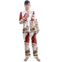 Christmas Figures 8 Men s Long Sleeve Satin Pajamas Set by artworkshop