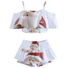 Christmas Figures 8 Kids  Off Shoulder Skirt Bikini by artworkshop