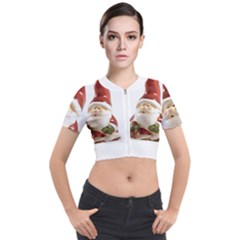 Christmas Figures 8 Short Sleeve Cropped Jacket