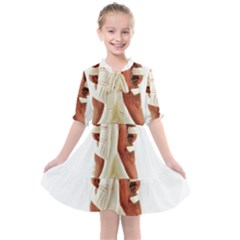 Christmas Figures 9 Kids  All Frills Chiffon Dress by artworkshop