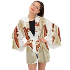 Christmas Figures 9 Long Sleeve Kimono by artworkshop