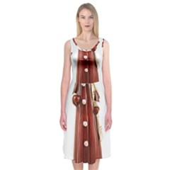 Christmas Figures 10 Midi Sleeveless Dress