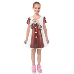 Christmas Figures 10 Kids  Short Sleeve Velvet Dress by artworkshop