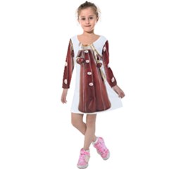 Christmas Figures 10 Kids  Long Sleeve Velvet Dress by artworkshop