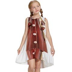 Christmas Figures 10 Kids  Frill Swing Dress by artworkshop