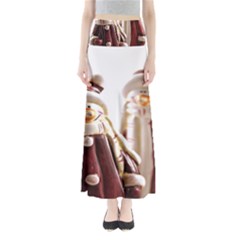 Christmas Figures 11 Full Length Maxi Skirt by artworkshop