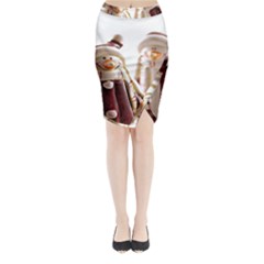 Christmas Figures 11 Midi Wrap Pencil Skirt by artworkshop