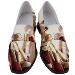 Christmas Figures 11 Women s Chunky Heel Loafers by artworkshop