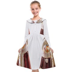 Christmas Figures Kids  Midi Sailor Dress by artworkshop