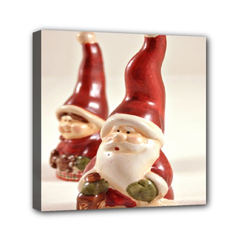 Christmas Figures4 Mini Canvas 6  X 6  (stretched) by artworkshop