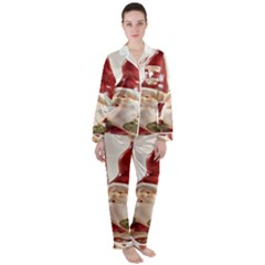 Christmas Figures4 Satin Long Sleeve Pajamas Set by artworkshop