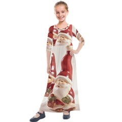 Christmas Figures4 Kids  Quarter Sleeve Maxi Dress by artworkshop