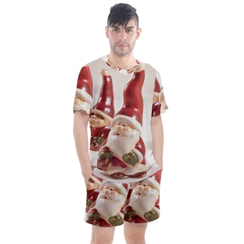 Christmas Figures4 Men s Mesh Tee And Shorts Set by artworkshop