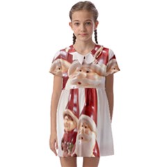 Christmas Figures4 Kids  Asymmetric Collar Dress by artworkshop