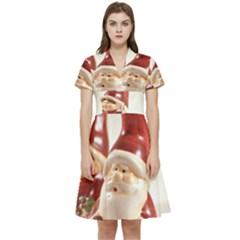 Christmas Figures4 Short Sleeve Waist Detail Dress by artworkshop