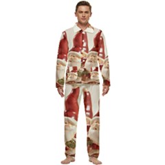 Christmas Figures4 Men s Long Sleeve Velvet Pocket Pajamas Set by artworkshop