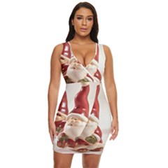 Christmas Figures4 Draped Bodycon Dress