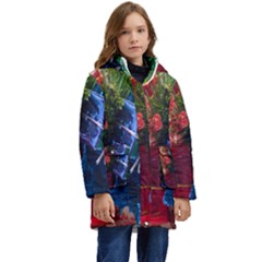 Christmas Ornaments Kid s Hooded Longline Puffer Jacket by artworkshop