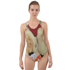 Christmas Puppets 2 Cut-out Back One Piece Swimsuit by artworkshop