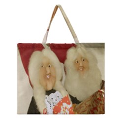 Christmas Puppets 2 Zipper Large Tote Bag