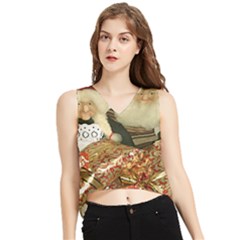 Christmas Puppets V-neck Cropped Tank Top by artworkshop