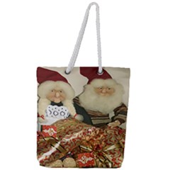 Christmas Puppets Full Print Rope Handle Tote (large)