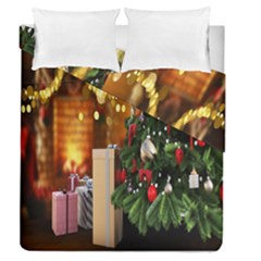 Christmas Tree And Presents Duvet Cover Double Side (queen Size) by artworkshop