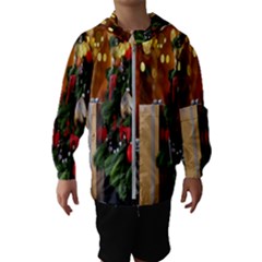 Christmas Tree And Presents Kids  Hooded Windbreaker by artworkshop