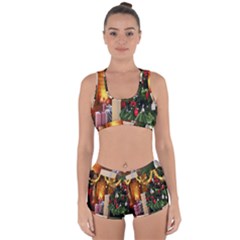 Christmas Tree And Presents Racerback Boyleg Bikini Set by artworkshop