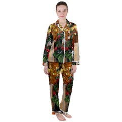 Christmas Tree And Presents Satin Long Sleeve Pajamas Set by artworkshop