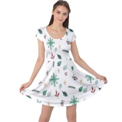 Christmass Theme Cap Sleeve Dress by artworkshop