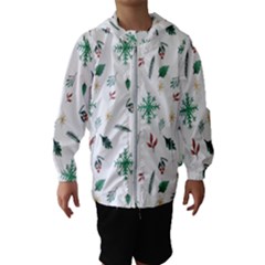 Christmass Theme Kids  Hooded Windbreaker by artworkshop