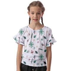 Christmass Theme Kids  Cut Out Flutter Sleeves by artworkshop