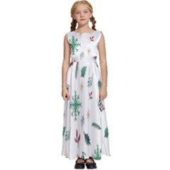 Christmass Theme Kids  Satin Sleeveless Maxi Dress by artworkshop