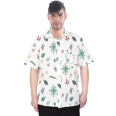 Christmass Theme Men s Hawaii Shirt by artworkshop