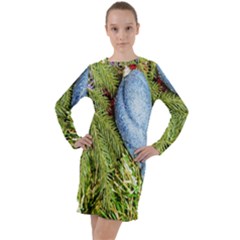 Decoration Long Sleeve Hoodie Dress by artworkshop