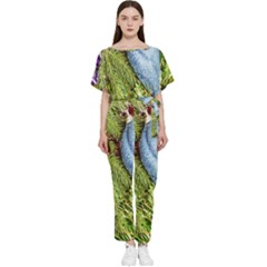 Decoration Batwing Lightweight Chiffon Jumpsuit by artworkshop