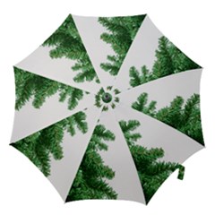 Green Christmas Tree Border Hook Handle Umbrellas (small) by artworkshop