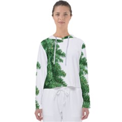 Green Christmas Tree Border Women s Slouchy Sweat by artworkshop