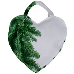 Green Christmas Tree Border Giant Heart Shaped Tote by artworkshop