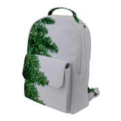 Green Christmas Tree Border Flap Pocket Backpack (large)