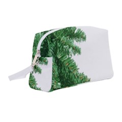 Green Christmas Tree Border Wristlet Pouch Bag (medium) by artworkshop