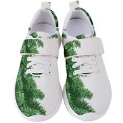 Green Christmas Tree Border Women s Velcro Strap Shoes by artworkshop